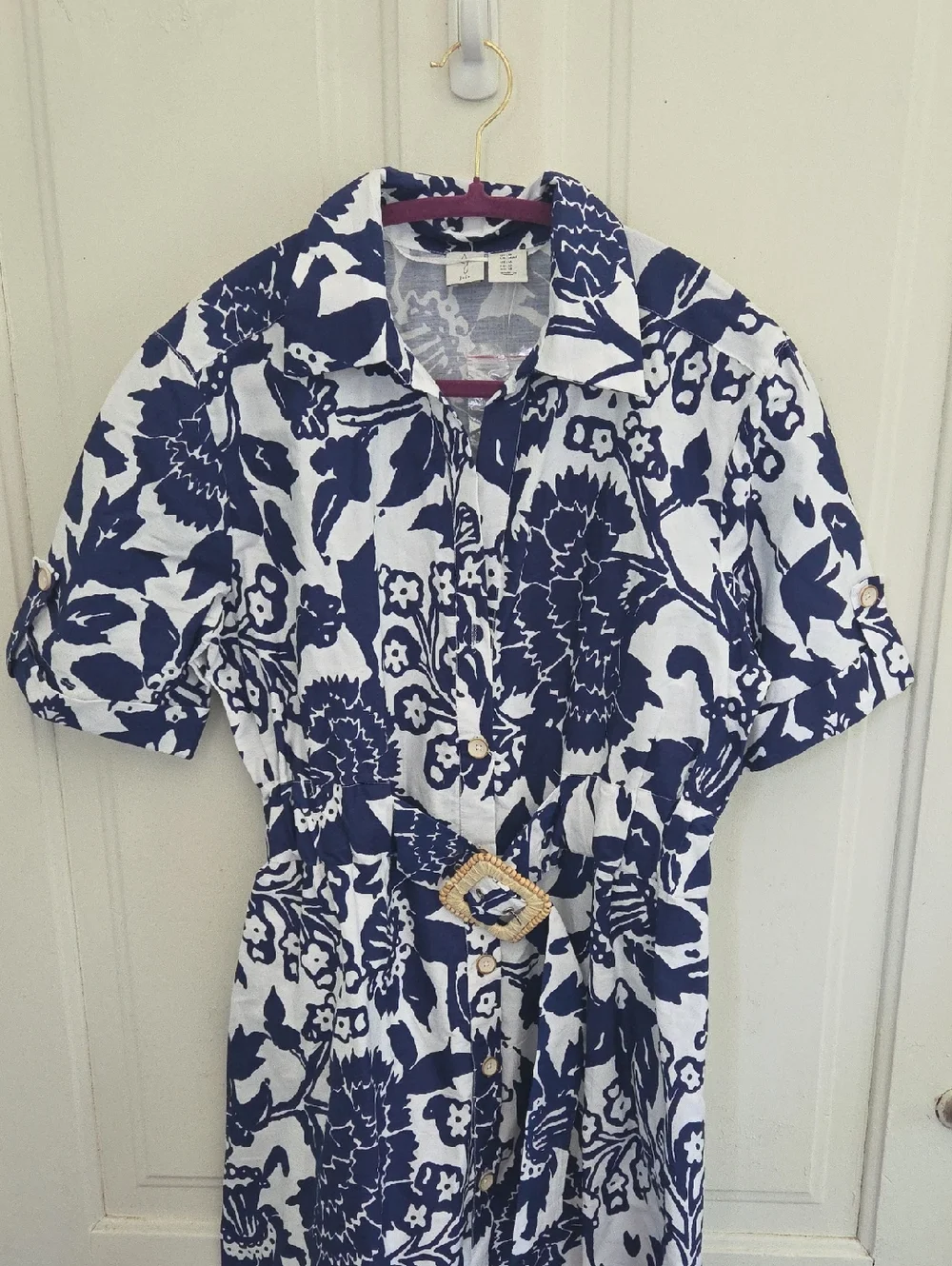 Joie Santorini Blue And White Button Down Dress - Picture 3 of 9